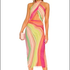AFRM Tana Midi Dress is Abstract Spring